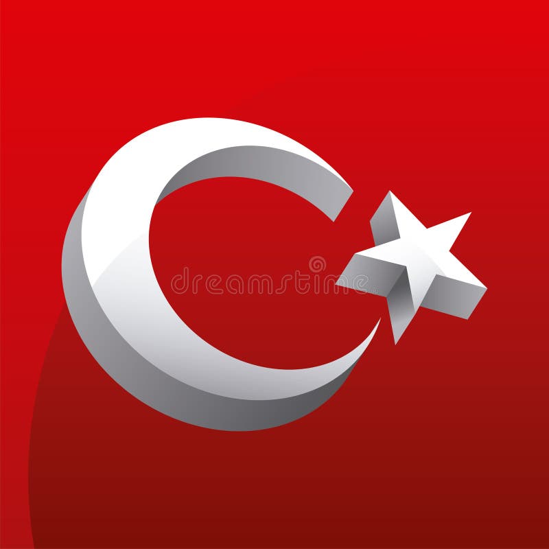 Symbol turkey flag vector stock vector. Illustration of badge 269864789