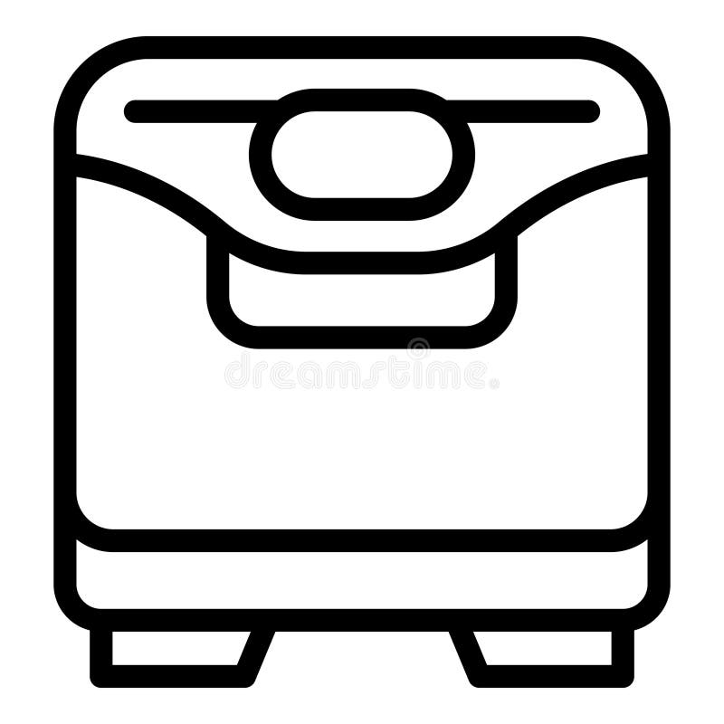 Automatic dough maker icon outline vector. Bakery loaf baking. Kitchen electric appliance. Automatic dough maker icon outline vector. Bakery loaf baking. Kitchen electric appliance