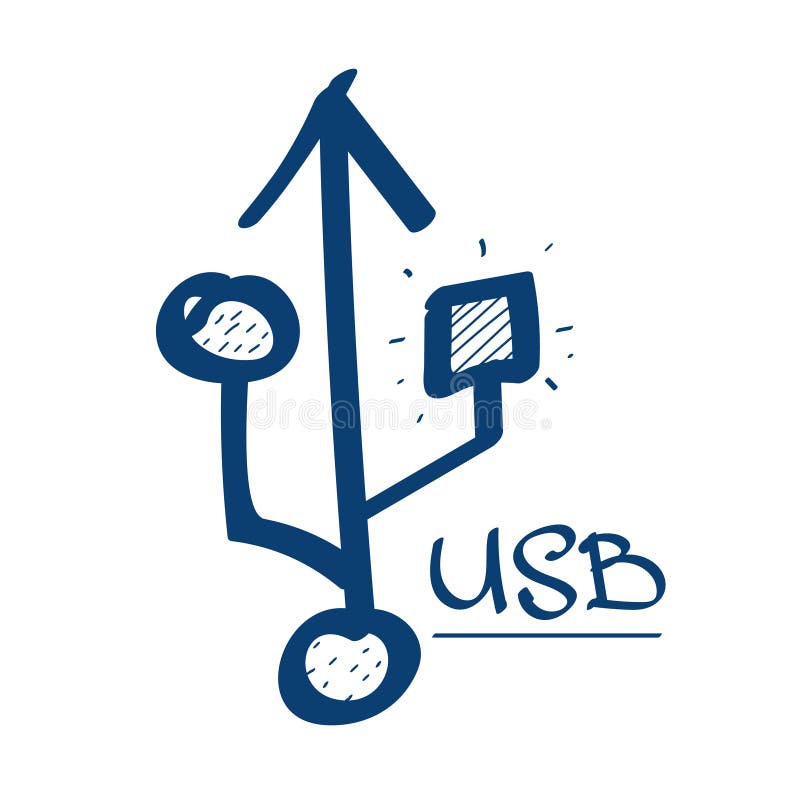 Symbol Universal Serial Bus icon. vector illustration