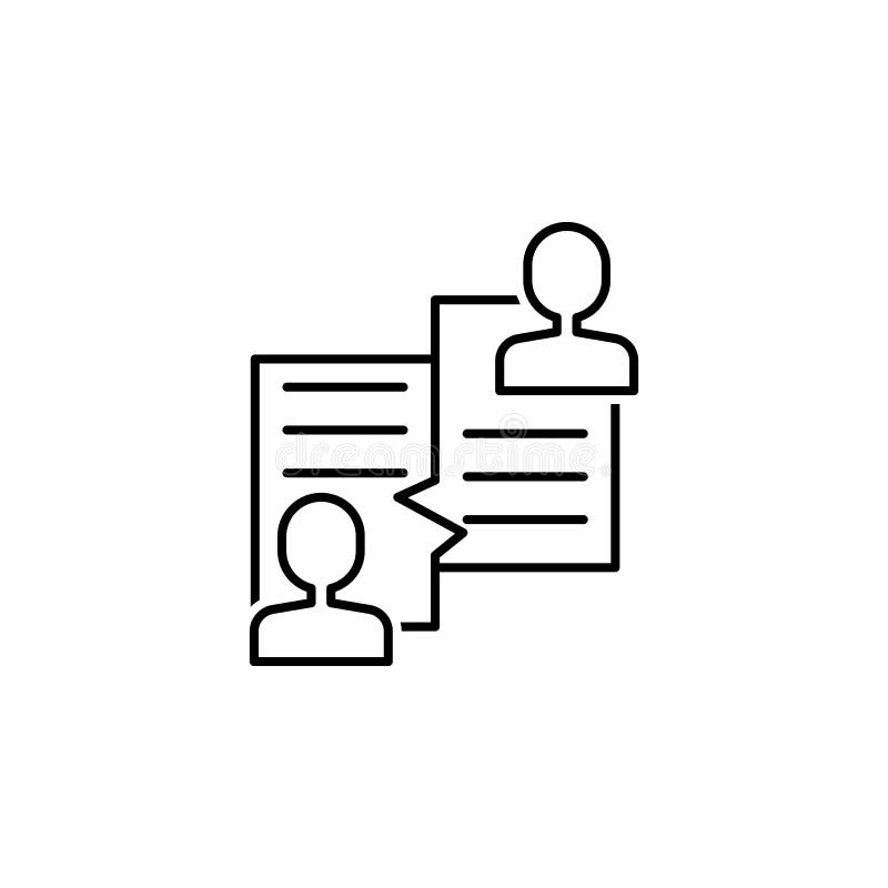Symbol vergleichen Element des Interviewbilds stock abbildung