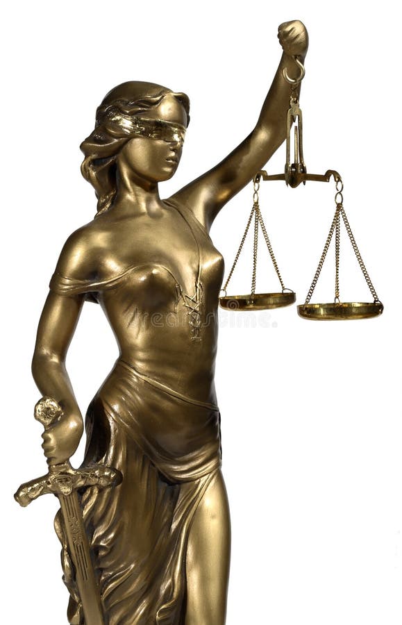 Bronze figurine - a symbol of justice. Bronze figurine - a symbol of justice