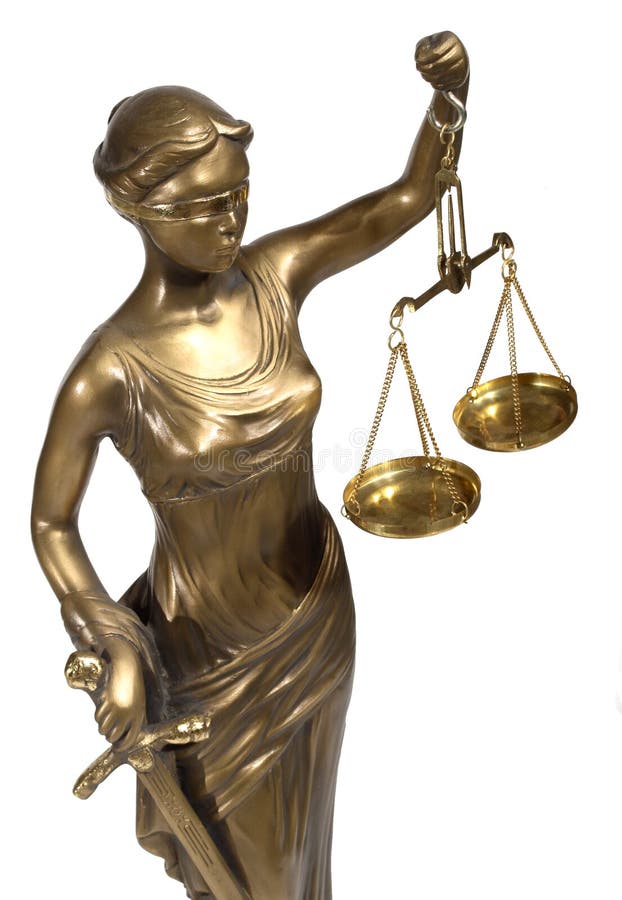 Bronze figurine - a symbol of justice. Bronze figurine - a symbol of justice