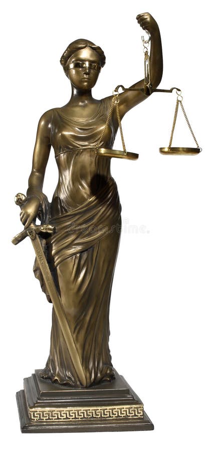 Bronze figurine - a symbol of justice. Bronze figurine - a symbol of justice