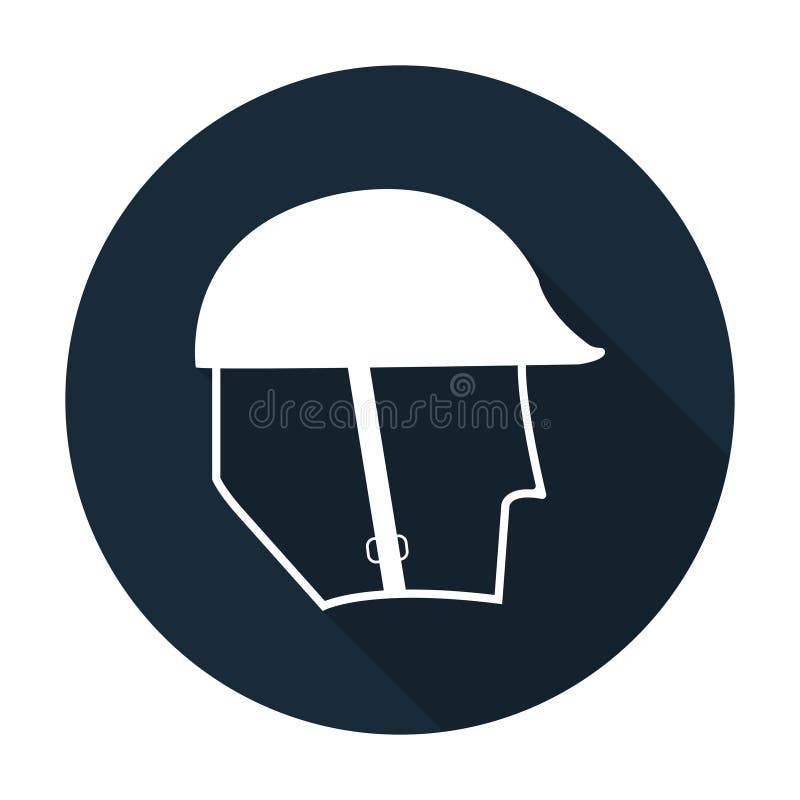 Symbol Wear Head Protection Sign Isolate on White Background,Vector