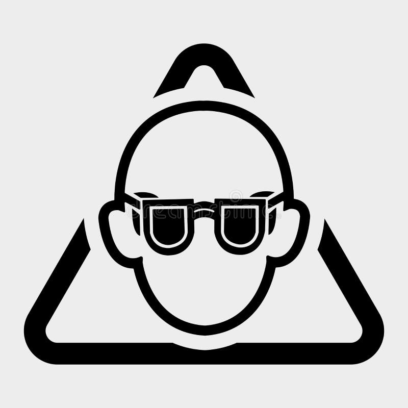 Symbol Wear Safety Glasses Sign Isolate on White Background,Vector