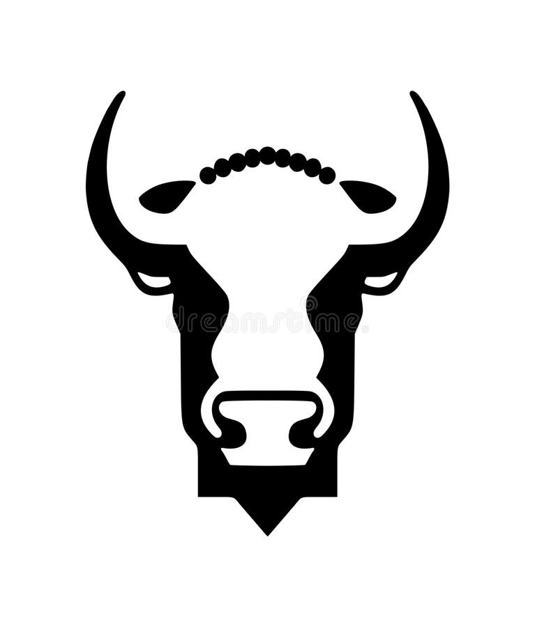 Symboldesign för tjur vektor illustrationer