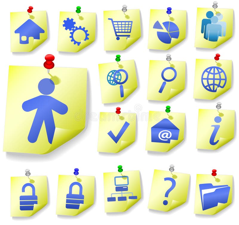 symbole 1 notatki notepad zestawów zaciągów ilustracja wektor symbole 1 notatki notepad zestawów zaciągów ilustracja wektor