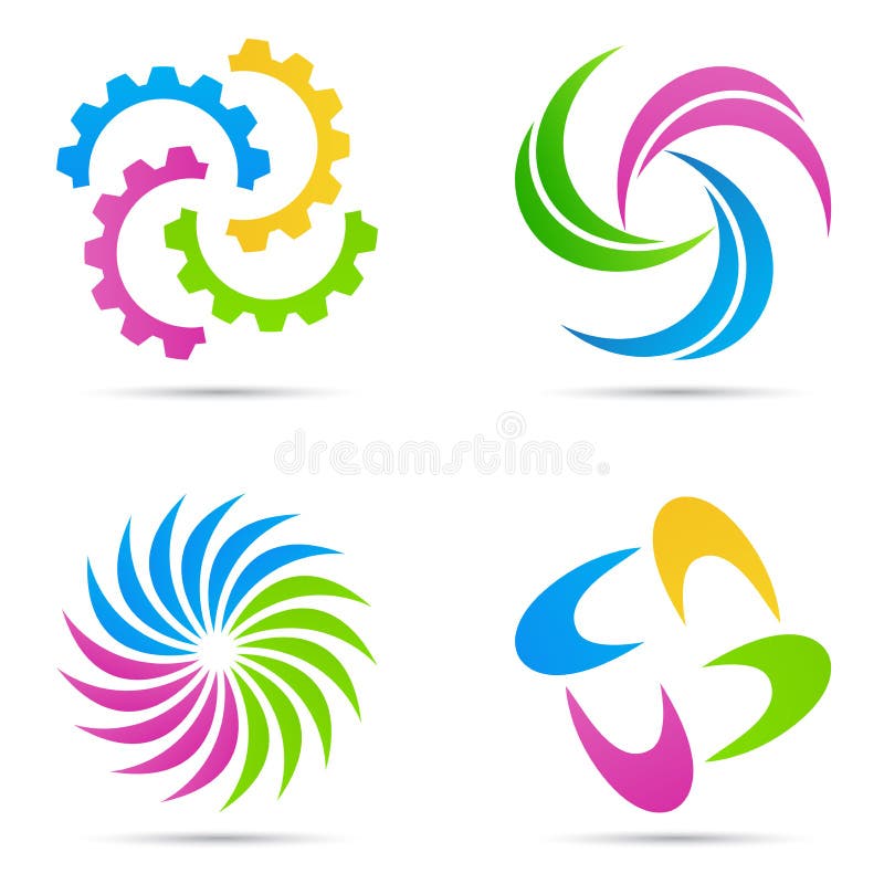 Symbole abstrait d'emblème de travail d'équipe d'éléments de logo de société illustration libre de droits Symbole abstrait d'emblème de travail d'équipe d'éléments de logo de société illustration libre de droits