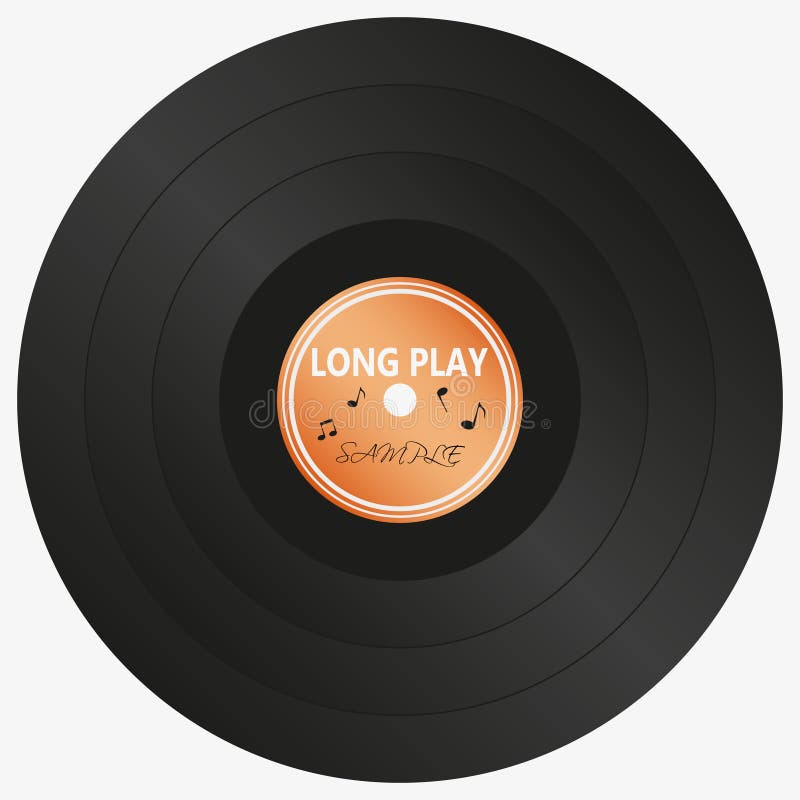 Symbole audio de media de musique de LP de long jeu illustration libre de droits Symbole audio de media de musique de LP de long jeu illustration libre de droits
