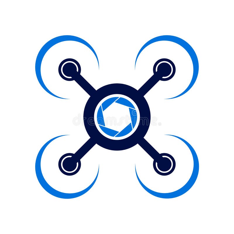 Symbole aérien bleu Logo Design de bourdon de vol illustration stock Symbole aérien bleu Logo Design de bourdon de vol illustration stock