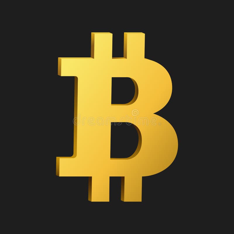 Symbole d'or de bitcoin d'isolement sur le fond noir illustration de vecteur Symbole d'or de bitcoin d'isolement sur le fond noir illustration de vecteur