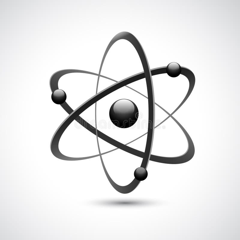 Symbole 3d de logo d'atome