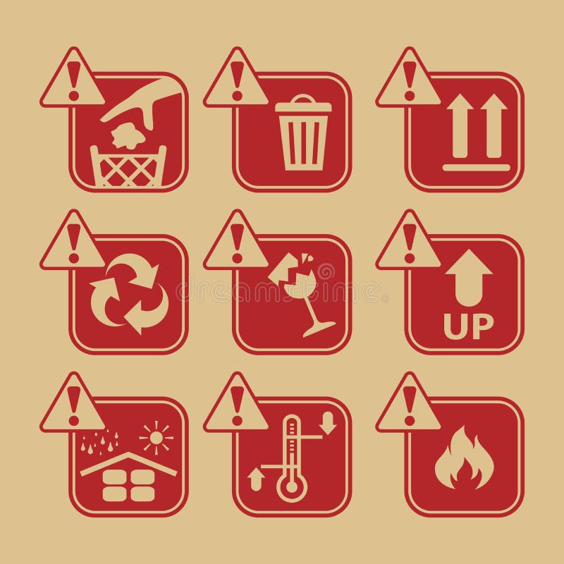 Symbole d'emballage, icône illustration de vecteur Symbole d'emballage, icône illustration de vecteur