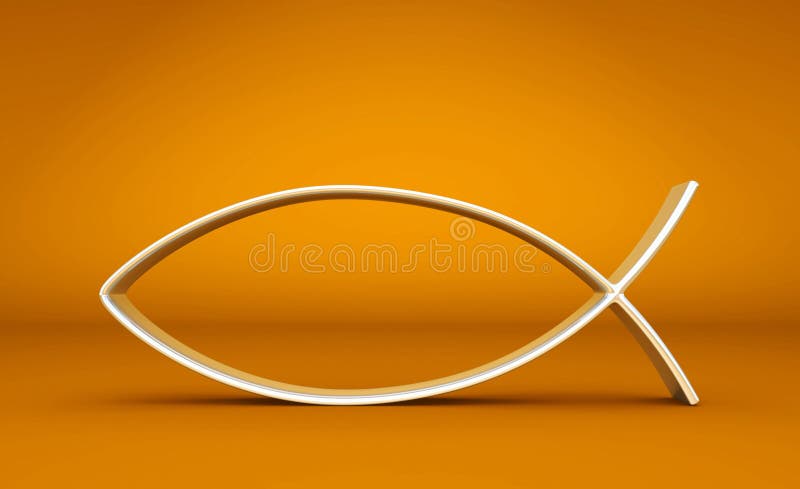Symbole d'Ichthys illustration stock Symbole d'Ichthys illustration stock