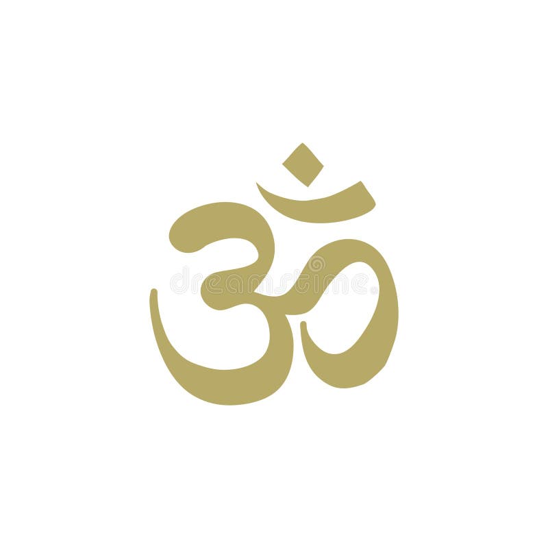 Symbole d'OM d'or illustration stock Symbole d'OM d'or illustration stock