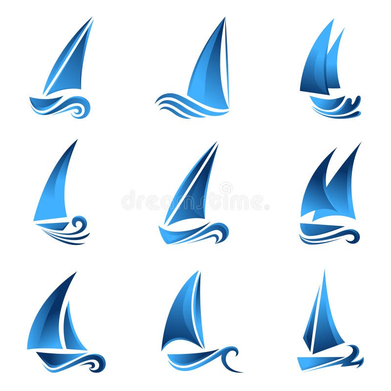 Symbole de bateau à voiles