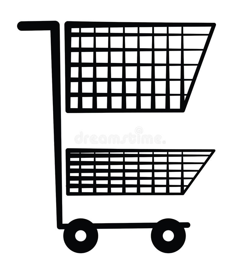 Symbole de caddie illustration de vecteur. Illustration du étiquette