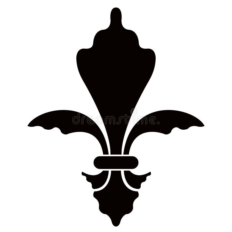 Symbole de Fleur de lys illustration de vecteur. Illustration du isolement  - 132658214