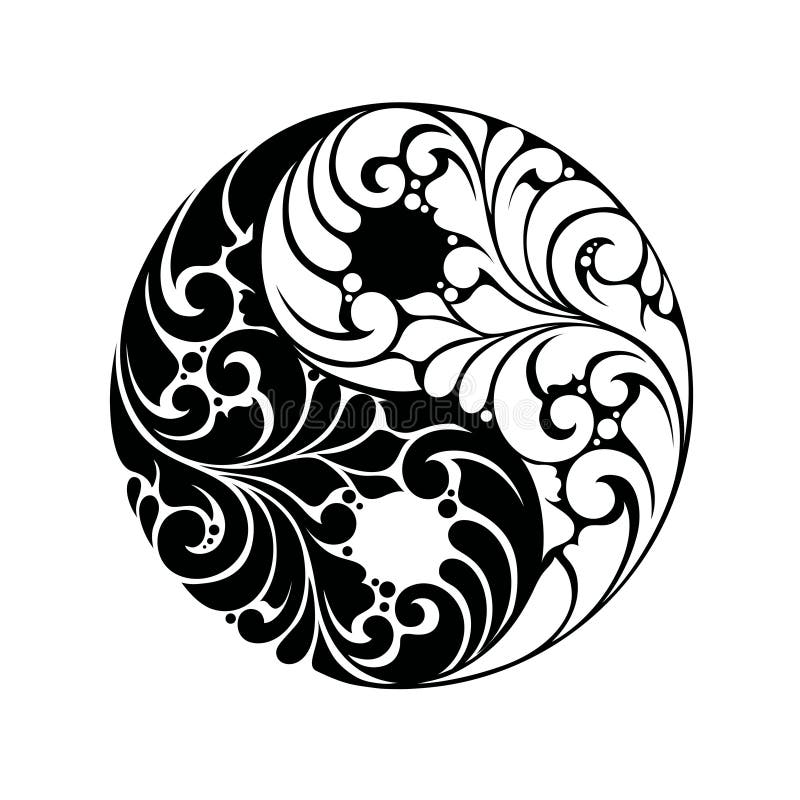 Symbole de modèle de yang de Yin illustration de vecteur Symbole de modèle de yang de Yin illustration de vecteur