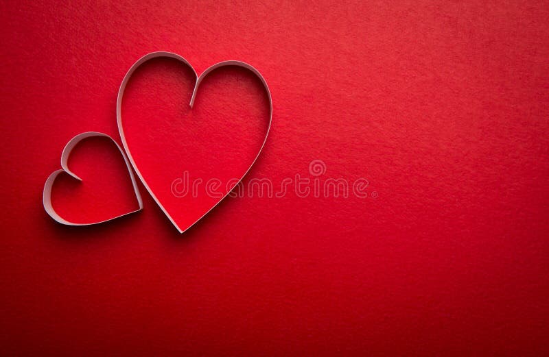 Symbole de papier de forme de coeur pour le jour de Valentines avec l'espace de copie photos libres de droits Symbole de papier de forme de coeur pour le jour de Valentines avec l'espace de copie photos libres de droits