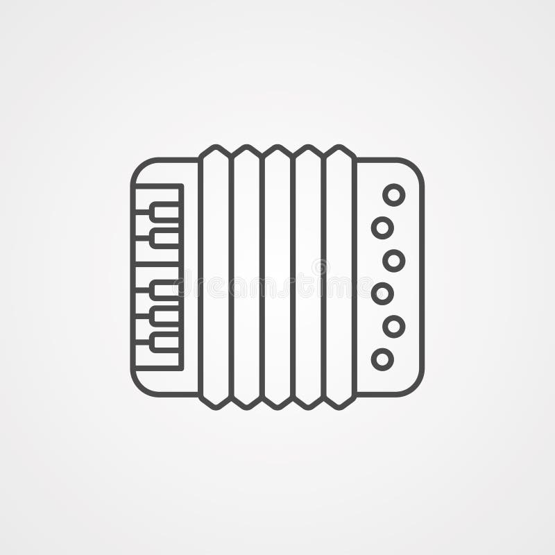 Symbole de signe d'icône de vecteur d'accordéon illustration libre de droits Symbole de signe d'icône de vecteur d'accordéon illustration libre de droits