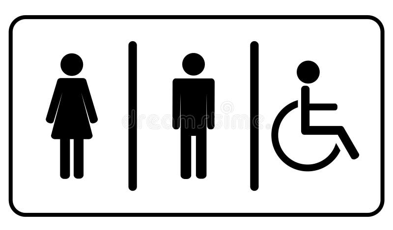 Symbole de toilette de toilettes
