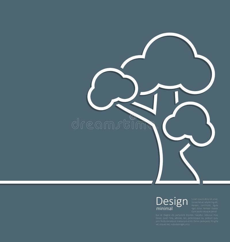 Symbole debout d'arbre seul, page Web de conception, calibre de logo illustration libre de droits Symbole debout d'arbre seul, page Web de conception, calibre de logo illustration libre de droits