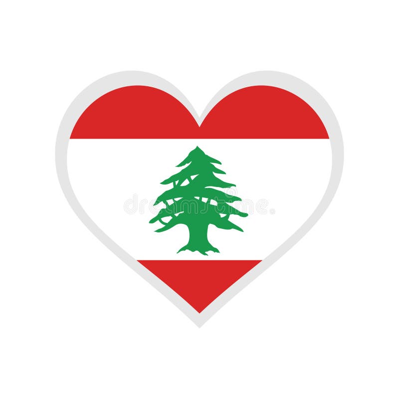 Symbole du coeur du Liban illustration stock Symbole du coeur du Liban illustration stock