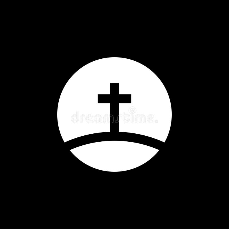 Church vector icons of religious christianity signs. Church vector icons of religious christianity signs