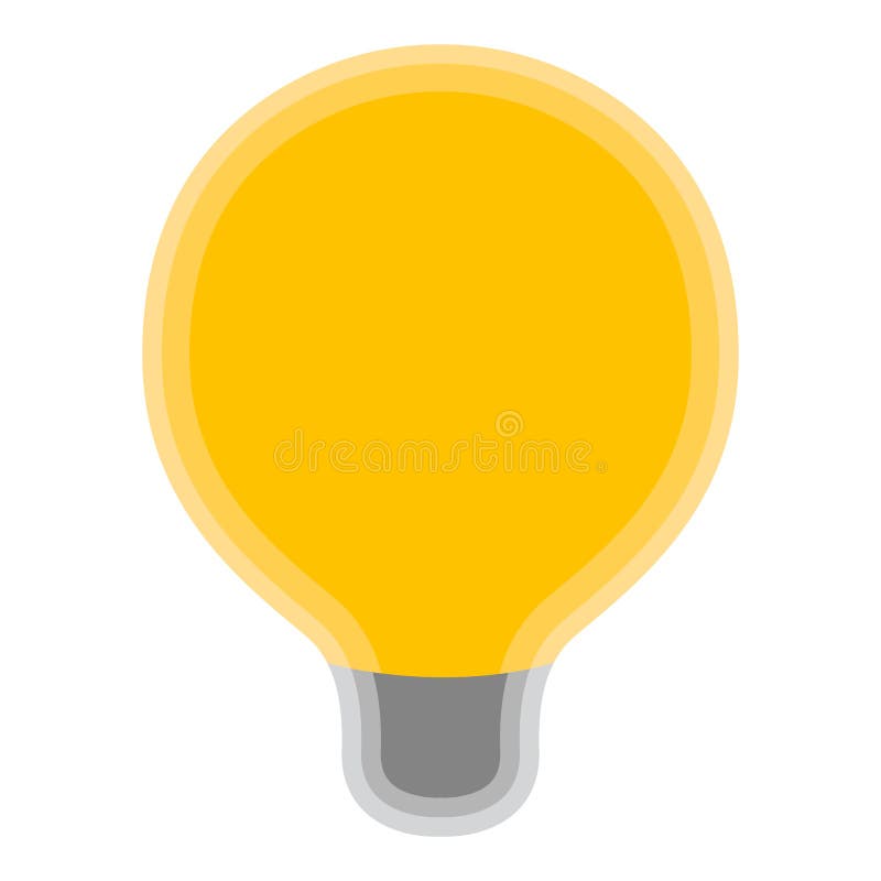 Symbole jaune d'isolement d'ampoule illustration libre de droits Symbole jaune d'isolement d'ampoule illustration libre de droits