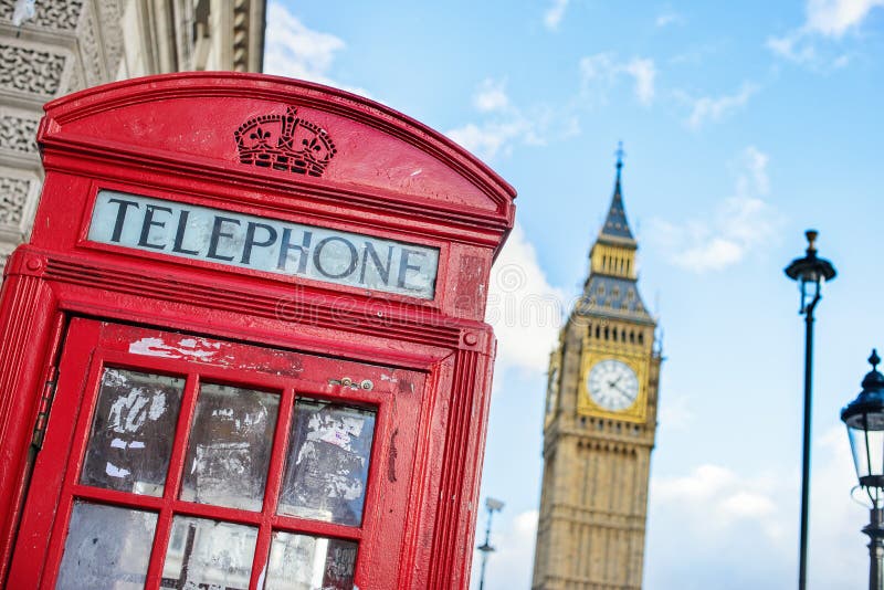 Symbole Londyn i Big Ben, czerwony telefoniczny pudełko inline obrazy stock Symbole Londyn i Big Ben, czerwony telefoniczny pudełko inline obrazy stock