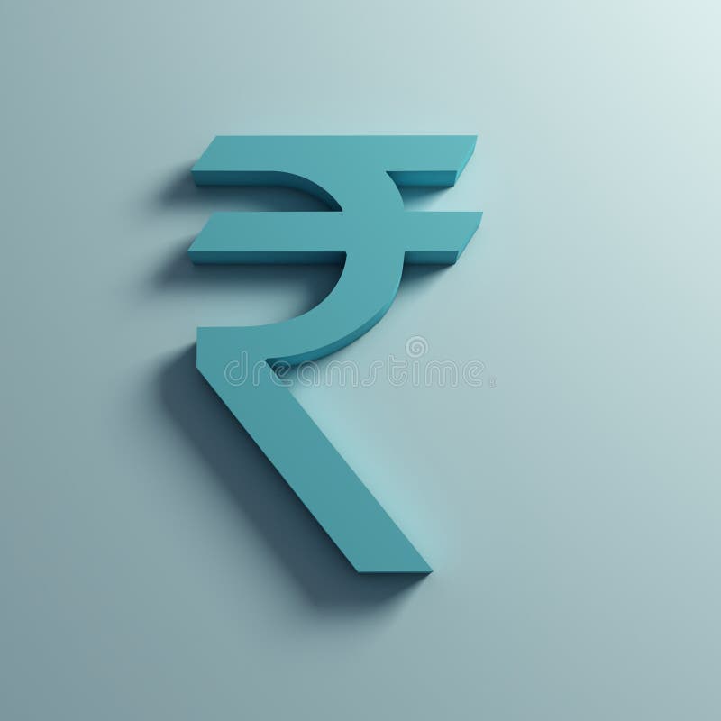 Symbole monétaire de roupie dans le mur illustration du rendu 3d illustration stock Symbole monétaire de roupie dans le mur illustration du rendu 3d illustration stock