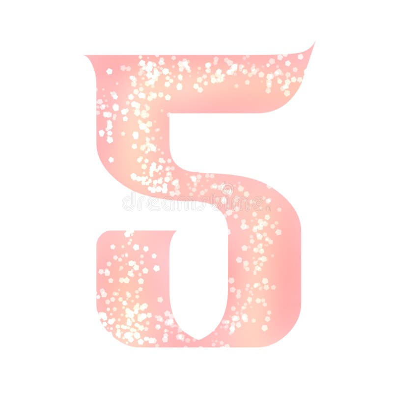 Symbole numéro cinq illustration stock