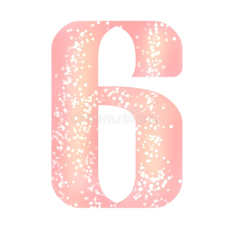 Symbole numéro six illustration stock