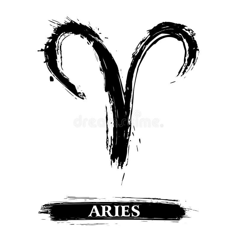 Symbole peint grunge de Bélier illustration libre de droits