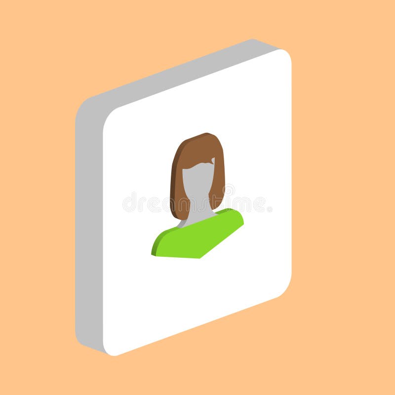 Symbole principal d'ordinateur de fille illustration stock Symbole principal d'ordinateur de fille illustration stock