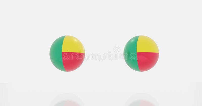 Symboler eller symboler för benin-flagga stock illustrationer