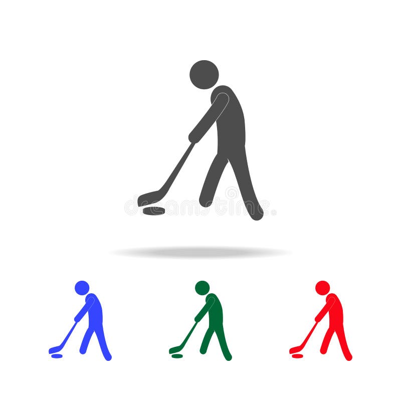 Symboler för ishockeyspelare Beståndsdelar av sportbeståndsdelen i mång- kulöra symboler Högvärdig kvalitets- symbol för grafisk stock illustrationer Symboler för ishockeyspelare Beståndsdelar av sportbeståndsdelen i mång- kulöra symboler Högvärdig kvalitets- symbol för grafisk stock illustrationer
