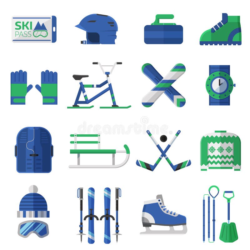 Symboler för vintersportar royaltyfri illustrationer Symboler för vintersportar royaltyfri illustrationer