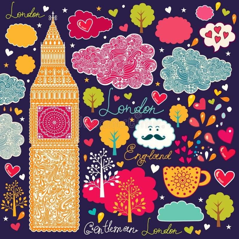 Symboles de Londres illustration libre de droits Symboles de Londres illustration libre de droits