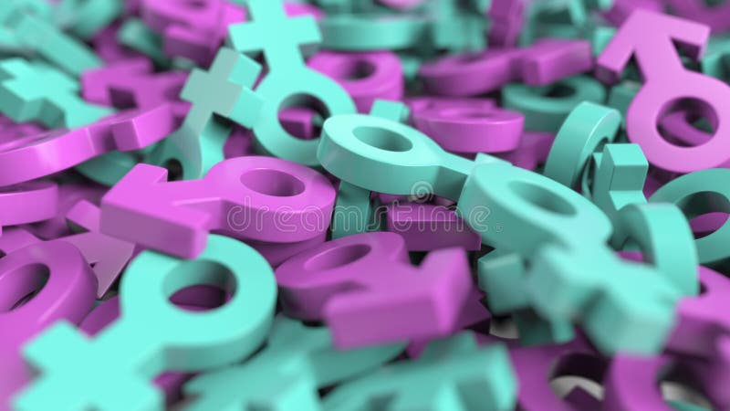 Symboles de sexe multiples Rendu 3d conceptuel illustration de vecteur Symboles de sexe multiples Rendu 3d conceptuel illustration de vecteur