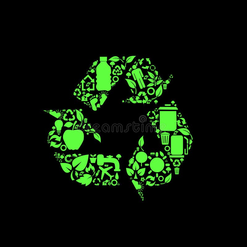 Symboles environnementaux de conservation illustration stock Symboles environnementaux de conservation illustration stock