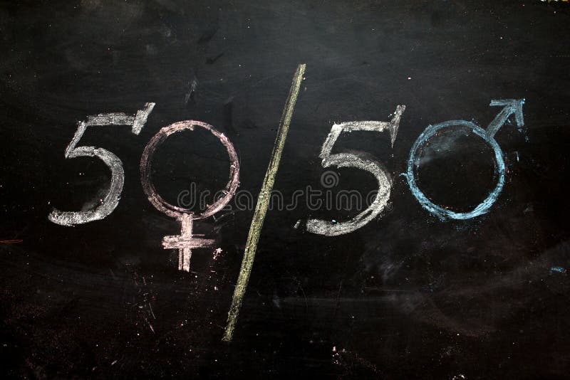 Gender symbols or signs for the male and female sex drawn on a blackboard. Gender symbols or signs for the male and female sex drawn on a blackboard.