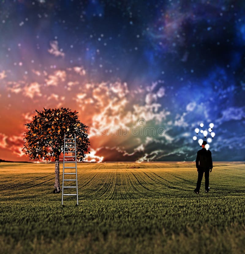 Symbolic landscape vector illustration