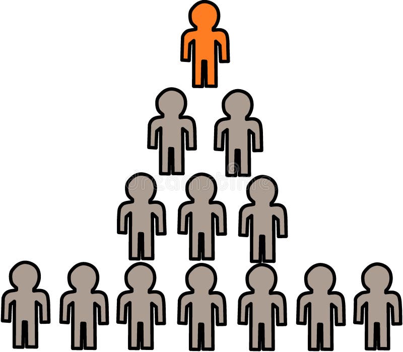 Symbolic representation of the business pyramid scheme vector illustration