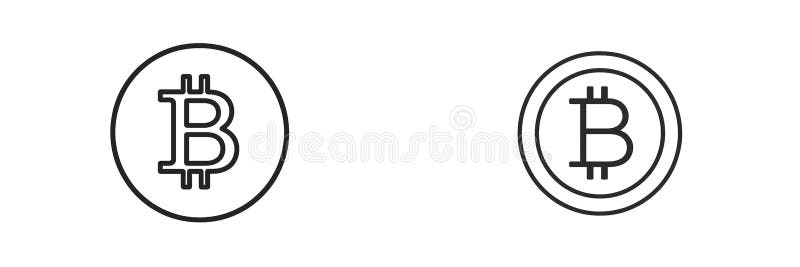 Symbolic representation of cryptocurrency with distinctive bitcoin logos designed in a minimalist style. Two unique bitcoin logos are displayed side by side, showcasing a simple and modern design. Each logo features the recognizable bitcoin symbol with slight variations in outline.