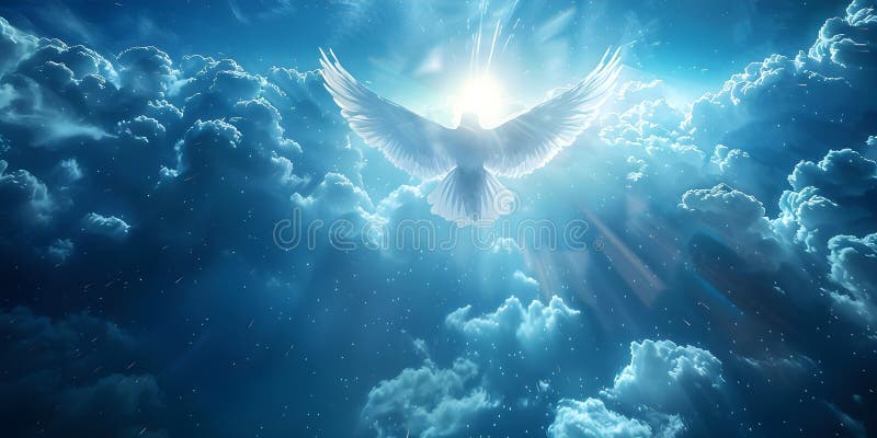 Symbolic Representation of Divine Presence and Spiritual Enlightenment. Concept Spiritual royalty free illustration