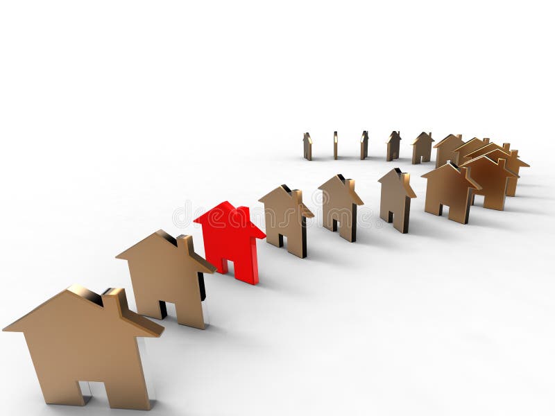 Symbolische huizen vector illustratie Symbolische huizen vector illustratie