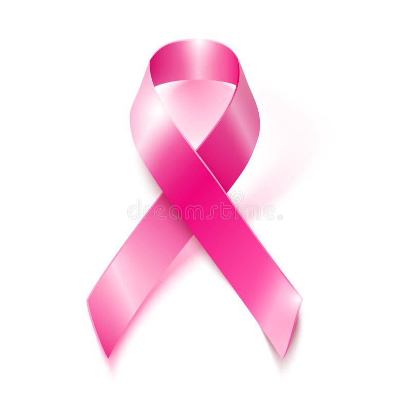 Symboll rosa di consapevolezza del cancro al seno del nastro di vettore royalty illustrazione gratis