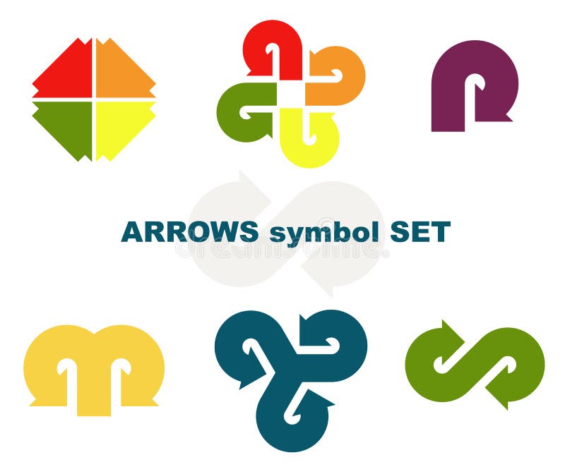 Symbols with arrows.
